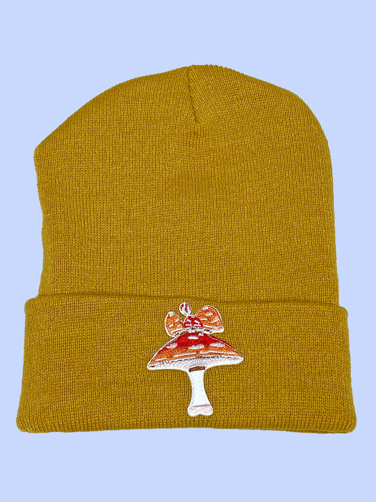 Gold Mushroom Beanie