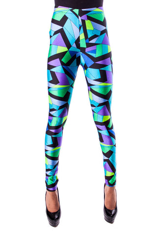 Blue Kaleidoscope Leggings (XS)