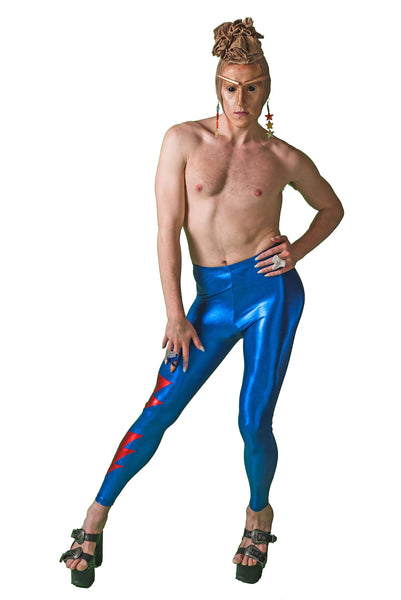Blue Ziggy Stardust Leggings