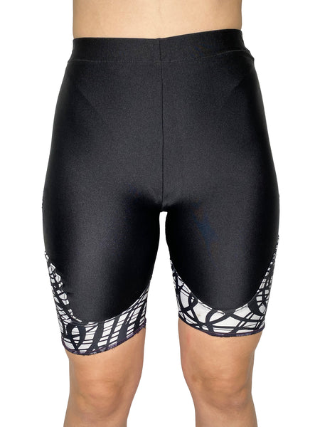 Black Swirl Bike Shorts (Small)