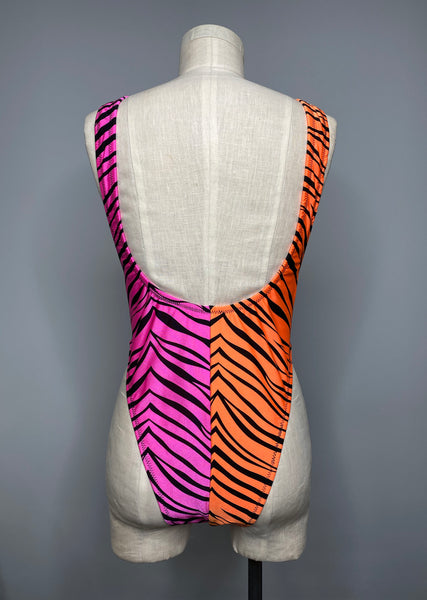 Zebra High Cut Bodysuit