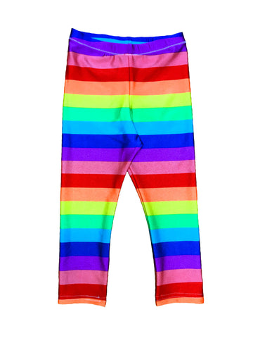 Rainbow Stripe Gay Pride Kids Leggings
