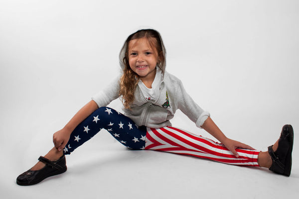 American Flag Kids Leggings