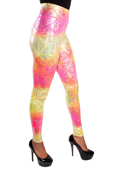 Tequila Sunrise Disco Leggings