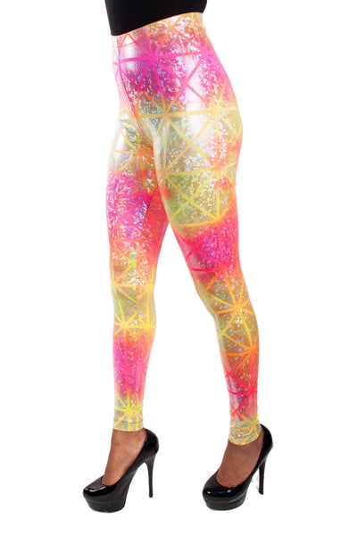 Tequila Sunrise Disco Leggings