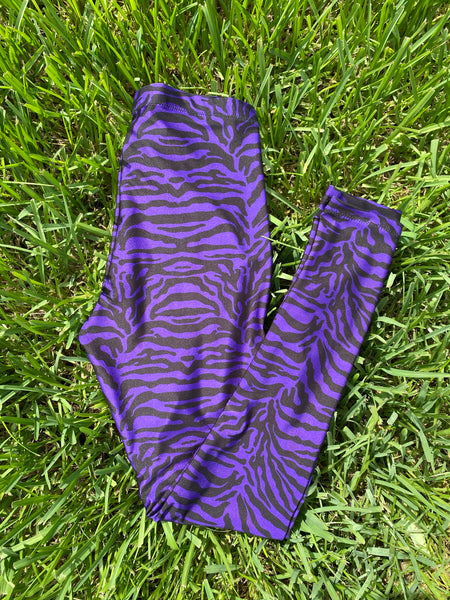 Purple Tiger Leggings (XS/Teen 12 & Large)