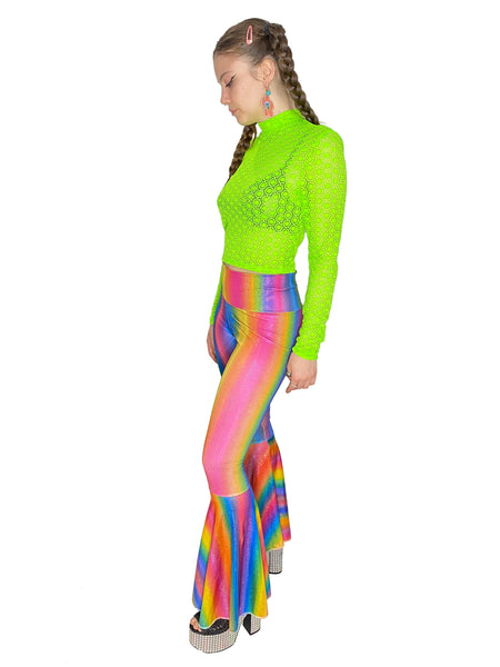 Rainbow Ombre Bell Bottoms