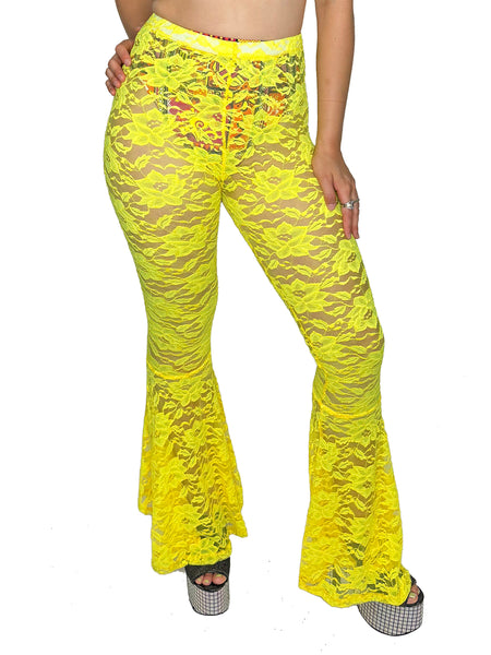 Lace Bell Bottoms (Pink or Yellow!)