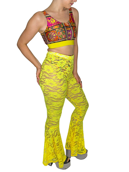 Lace Bell Bottoms (Pink or Yellow!)