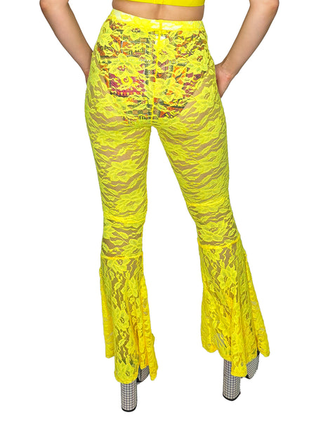 Lace Bell Bottoms (Pink or Yellow!)