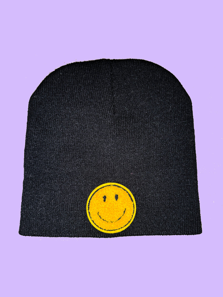 Smiley Face Short Beanie