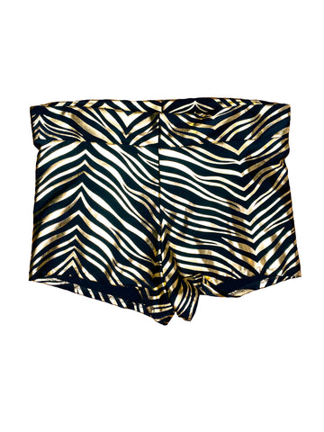 Gold Zebra Booty Shorts