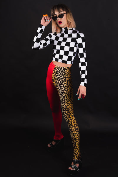 Leopard Red Two Face Leggings