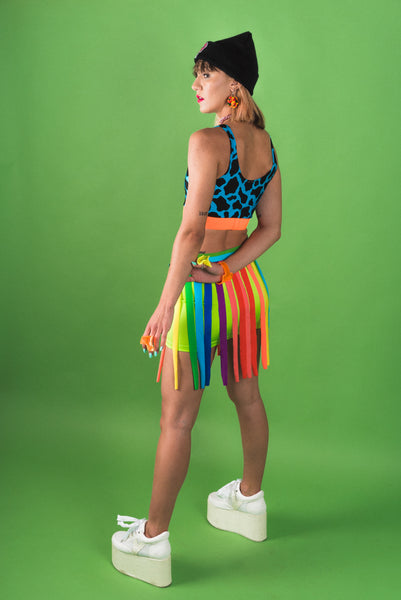 Rainbow Pride Fringe Skirt