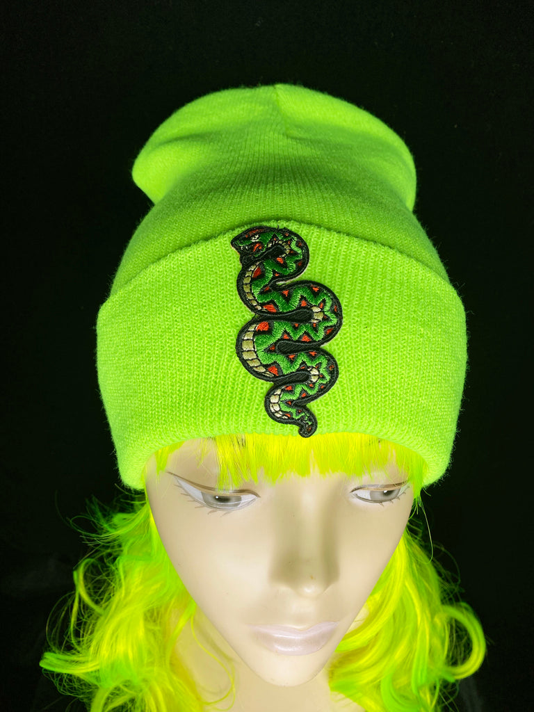 Green Snake Beanie