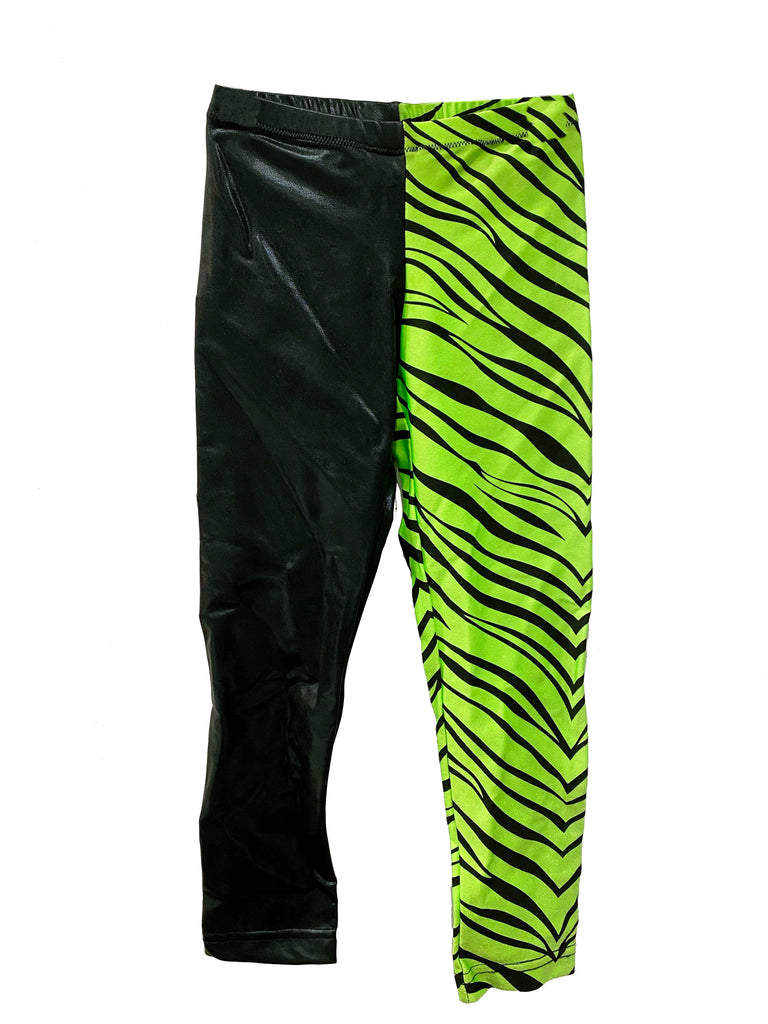 Zebra Two Face Kids Leggings (size 6/7)