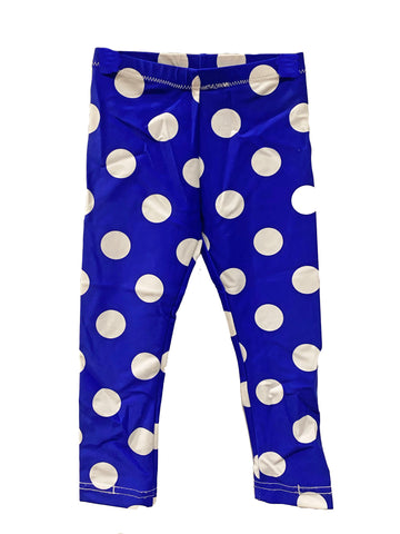 Blue Polka Dot Kids Leggings (size 3t & 6/7)