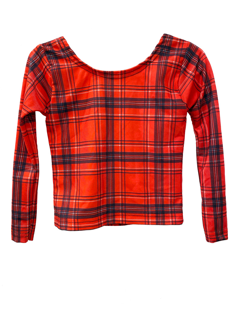 Red Plaid Kids Top (size 3T)