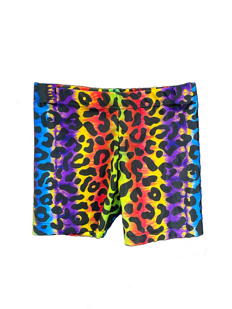 Rainbow Leopard Kids Shorts