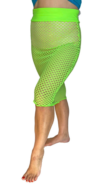 Green Fishnet Pencil Skirt (Large)