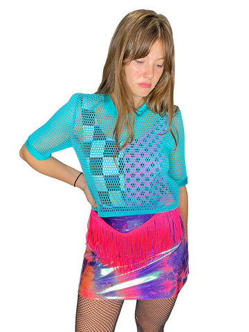 Tie Dye Fringe Skirt