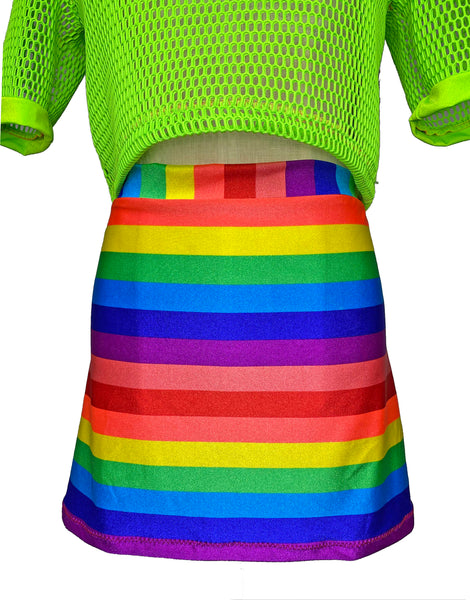 Rainbow Pride Mini Skirt (Medium)