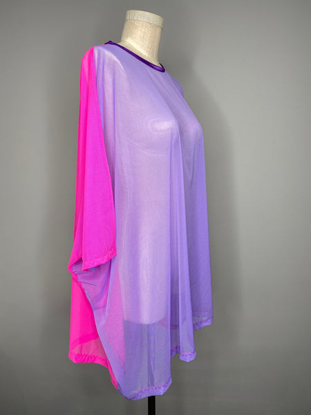 Pink and Lilac Mesh Tent Dress