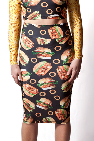Burger Pencil Skirt (Small)