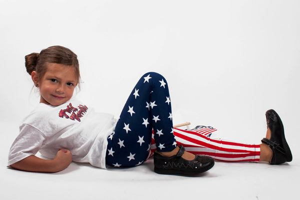 American Flag Kids Leggings